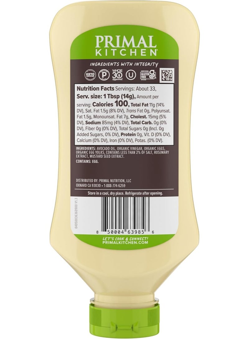 Primal Kitchen Mayo made with Avocado Oil 17 fl oz - 503ml - Image 2